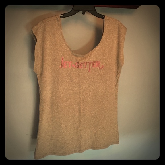 Old Navy "JET SETTER" Scoop back tee Sz XL - Picture 1 of 2